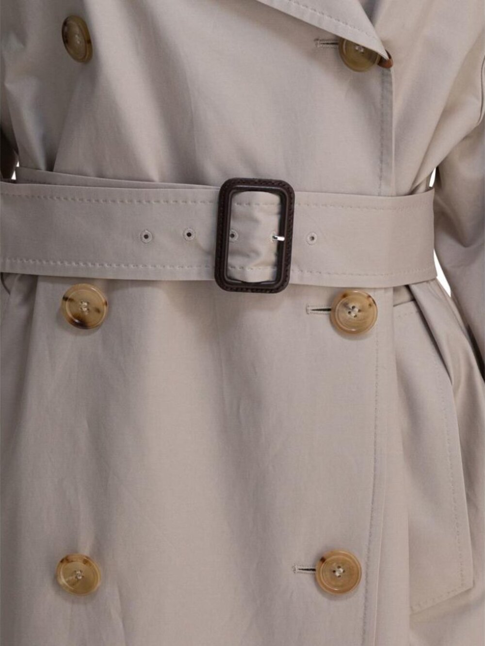 Max Mara The Cube Double-Breasted Cotton Twill Trench Coat Tag Size 42 Women - Picture 3 of 4